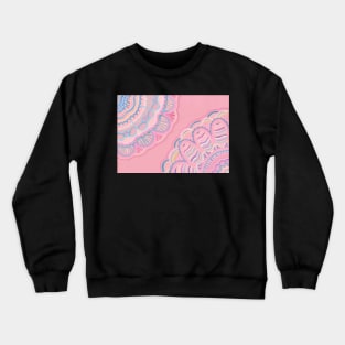 Pastel Flowers in light pink background Crewneck Sweatshirt